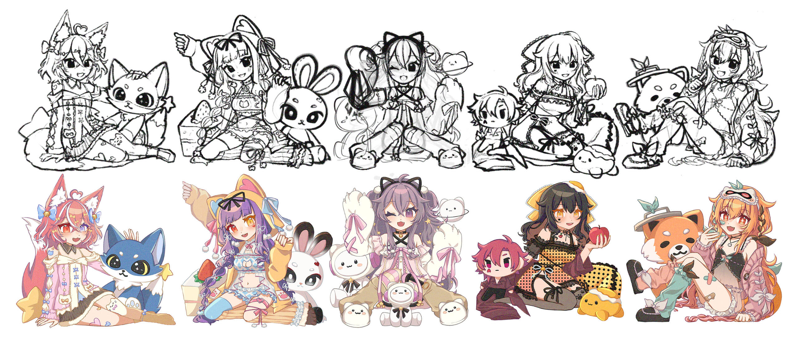 Sketch vs Final Render Full Body Art