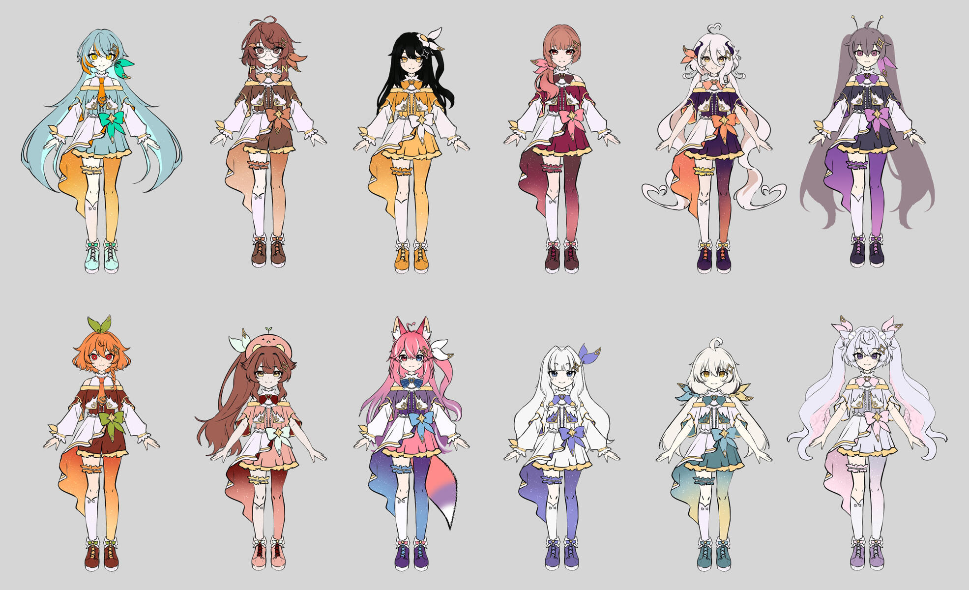 Final Colored Outfits